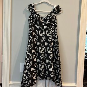 Aidan Mattox Black & White Party Dress Size 8